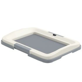 18" x 13" Pee Pad Holder, Dog Potty Tray for Indoor Outdoor, Easy to Clean Dog Training Toilet Pee Pad Tray, Grey (Option: Grey)